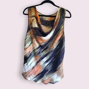 BB Dakota Tank Top Small Brush Stroke‎ Sleeveless Cowl Neck Blouse